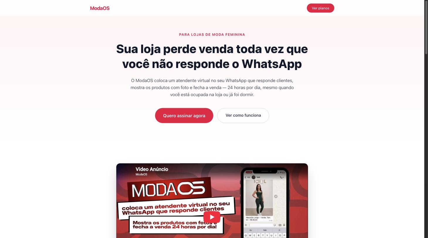 Sistema de Gestão e Agente de IA — ModaOS